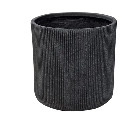 Flower Pot Fibre Clay cm Grey OREOI