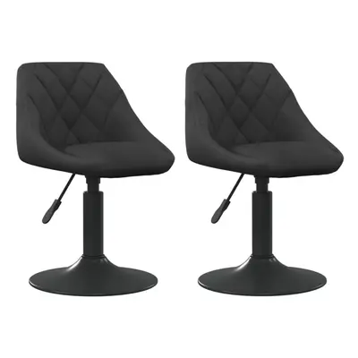 (black) vidaXL Swivel Dining Chairs Computer Chair Office Swivel Stool pcs Velvet