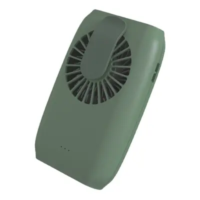 (Green) Speeds USB Rechargeable Portable Mini Fan Handheld Cooling Neck Waist Clip Silent Fan