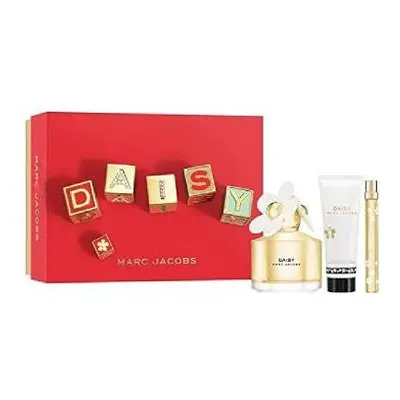 Marc Jacobs Daisy Pcs Set For Women: 3.4 Eau De Toilette Spray + 2.5 Bl + 0.33 Eau De Toilette P