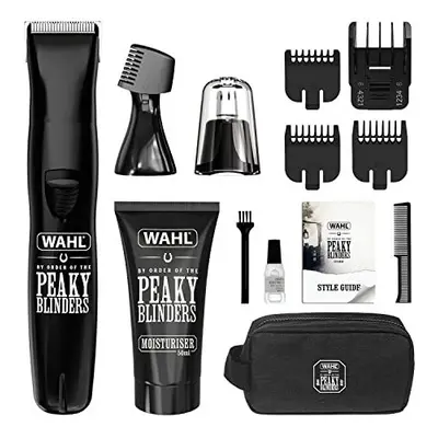 WAHL and Peaky Blinders 7-in-1 Multigroomer Gift Set, Rechargeable, Beard and Body Trimmer, Ear 