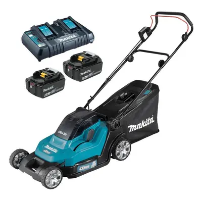 Makita DLM432 Twin 18v / 36v LXT Cordless 43cm Lawn Mower Soft Start x 6AH