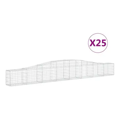 (25 pcs, x x 40/60 cm) vidaXL Arched Gabion Basket Stone Basket Gabion Retaining Wall Galvanised