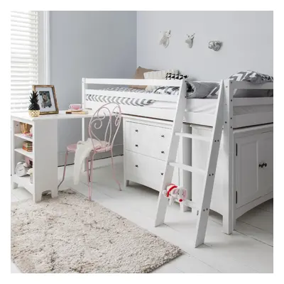 Moro Sleepstation with Chest of Drawers, Cabinet & Desk in Classic White