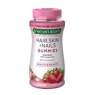 Natures Bounty Optimal Solutions Hair, Skin And Nails Gummies, Count