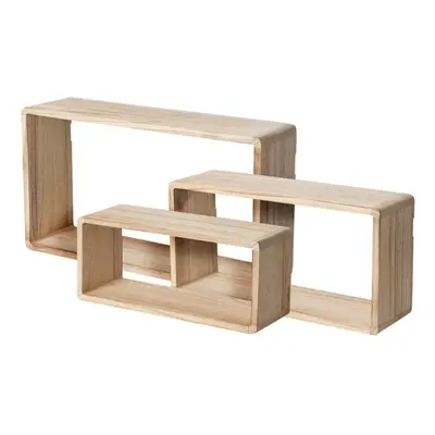 Set Of Floating Rectangle Cube Box Shelves Display Shelves | Wall Mounted Piece Storage Shelf Se