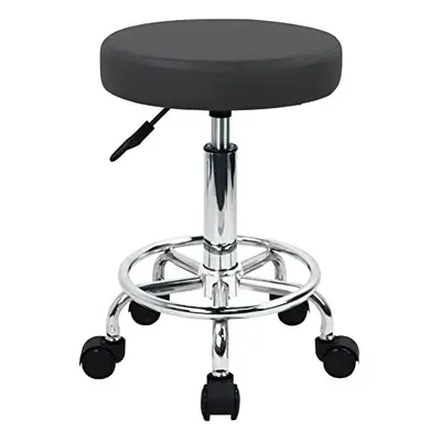 Home Office Rolling Stool PU Leather Swivel Height Adjustment Beauty Stool Lab Kitchen Massage S