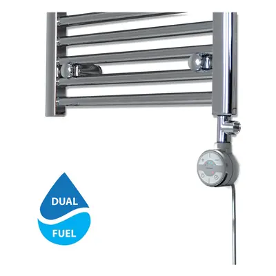 (Chrome, W) Terma MOA Electric Element Towel Rail Dual Fuel