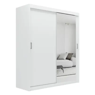 (180cm /+2 drawers, White) ELUKS Modern Sliding Door Wardrobe OVI