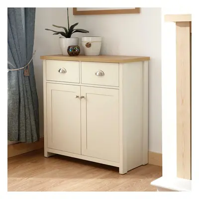 Home Source Lancaster Small Sideboard Storage Unit Cream