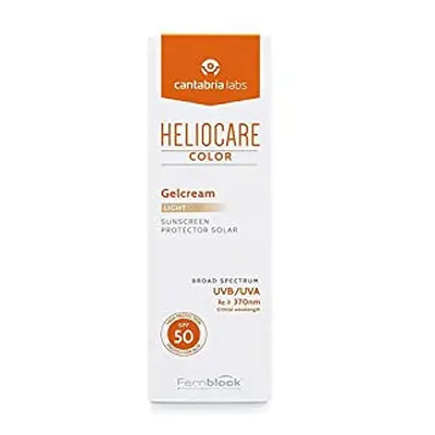 Gelcream Colour Light SPF 50ml / Sun Cream For Face / Daily UVA UVB Anti-Ageing Sunscreen Protec