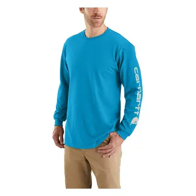 Carhartt Signature Sleeve Logo L/S Tee Atomic Blue