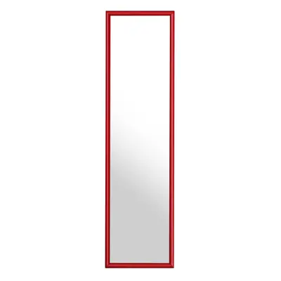 Premier Housewares Red Plastic Frame Over Door Mirror