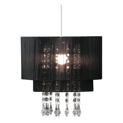 Premier Housewares Black Voile Pendant Shade