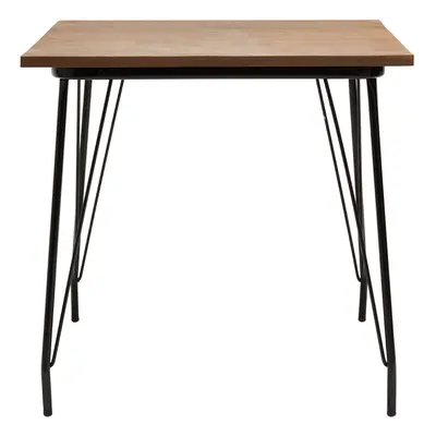 Premier Housewares District Black Metal and Elm Wood Table