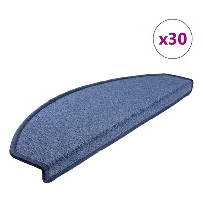 vidaXL Stair Mats pcs Blue 65x24x4 cm stair rug stair protector