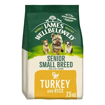 James Wellbeloved Complete Dry Senior Small Breed Dog Food Turkey and Rice, 7.5 kg