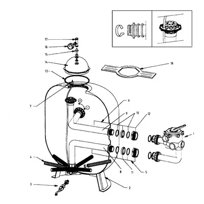 Certikin Top Diffuser System For Tr100 - Complete (Consists Of Item Numbers 9,10,11 & 12) (FC300