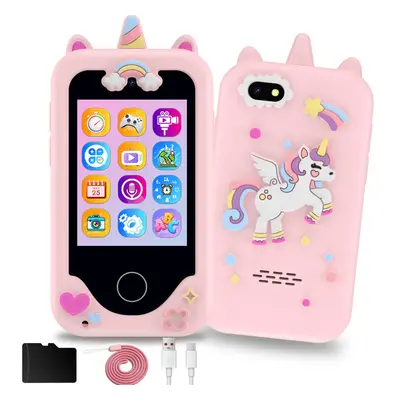 KAKTIN Kids Phone for Girls,Christmas Birthday Gifts for 4 6 8 years old Girls,Touchscreen Learn