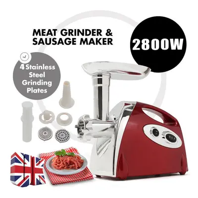 Electric 2800W Meat Grinder Mincer & Sausage Maker Stainless Steel