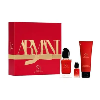 Armani Si Passione Pcs Set: 1.7 Eau De Parfum Spray + 0.24 Oz Eau De Parfum + 2.5 Body Lotion