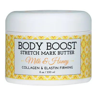 Body Boost Milk & Honey Stretch Mark Butter- Safe for Pregnancy and Nursing- Repair Stretch Mark