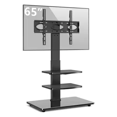 (Large, Black) TV Stand Tall TV Unit for 35 42 49 55 60 70 inch LCD/LED Flat Curved Screen Heigh