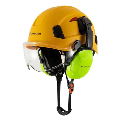 (Yellow +T Suit) Loebuck American Style Construction Work Safety Helmet With Goggles And Noise-r