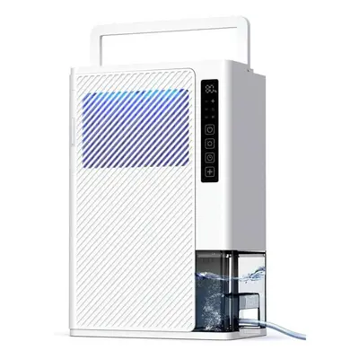 (White) Bedroom Rooms Bathroom Basements RV Electric Dehumidifiers Auto Shut off Colorful LED Li