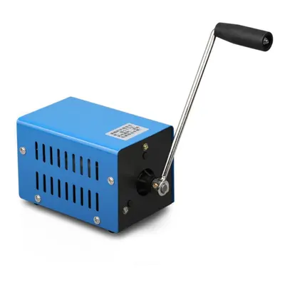 (blue) High Power Recharger Emergency Hand Crank Dynamotor Portable Usb Charging Outdoor Camping