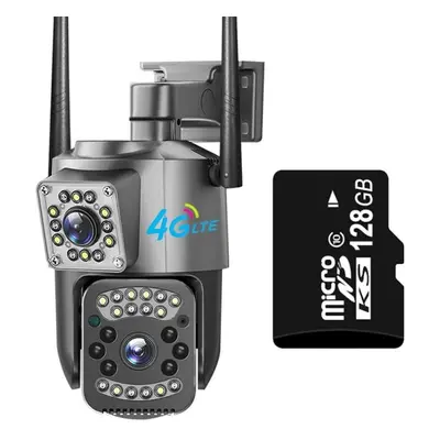 (4MP 4G 128G Card) Eu Cctv Camera V380 Pro 4k 8mp Wi-fi 4g Sim Card Outdoor Ip Security Camera B