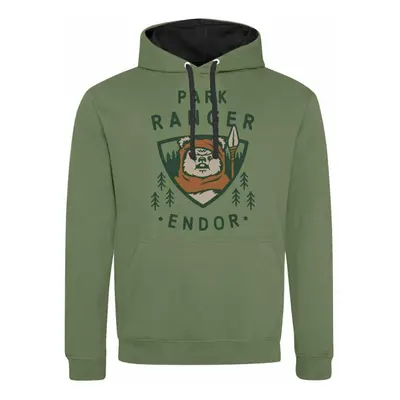 (S, Green) Star Wars Unisex Adult Endor Park Ranger Hoodie