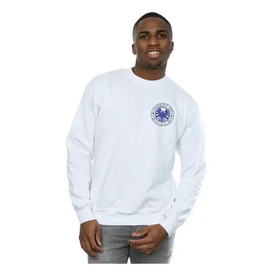 (4XL, White) Marvel Mens Agents Of SHIELD Breast Print Sweatshirt