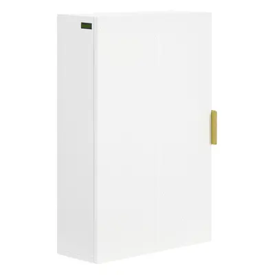 kleankin Bathroom Wall Cabinet with Adjustable Shelves for Hallway, Living Room