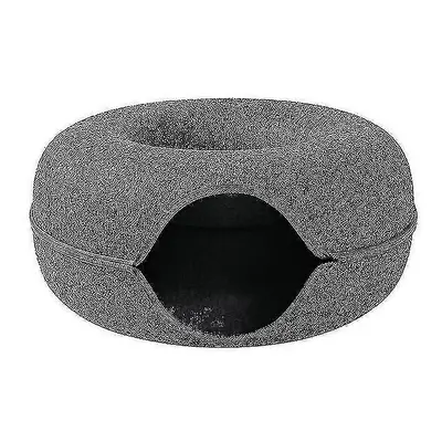 1 Pcs Pet Tunnel Donut Cat Bed(dark Gray)