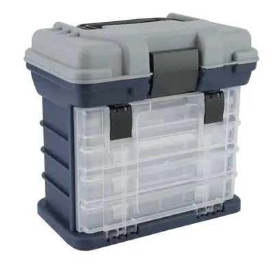 4 Layers Portable Fishing Tackle Box Bait Case Tool Organizer Lures Storage