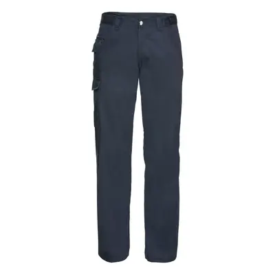 (28W x Regular, French Navy) Russell Workwear Mens Polycotton Twill Trouser / Pants (Regular)