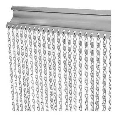 90 200cm Aluminium Chain Curtain Door Fly Screens Silver Metal Fly Curtain Insect Blinds Pest Co