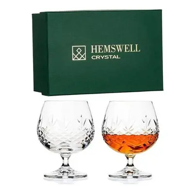 Hemswell Crystal Brandy Glass Set of - Elegant Cut Crystal Brandy Glasses