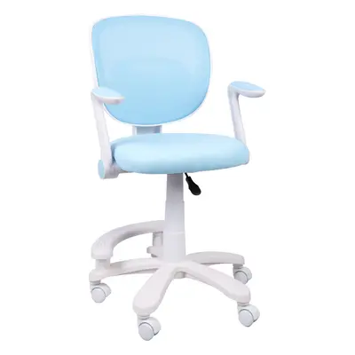 (Blue) Ergonomic Rolling Adjustable Kids Children Teens Swivel Chair Armrest Foot Rest In Colour