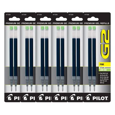 Value Pack of - Pilot G2 Gel Ink Refills for Rolling Ball Pen Fine Point Lime