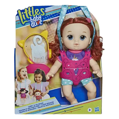 Baby Alive Littles Carry N Go Squad Little Zoe Red Curly Hair Doll Carrier Accessories Toy for K