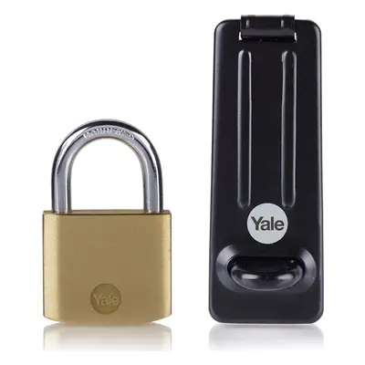 Yale Y110B/40/123/1/HSP Padlock, Black, 40mm + Hasp