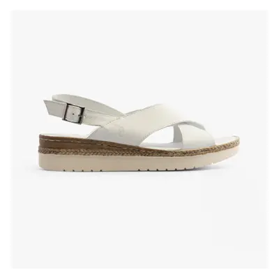 (UK 7) Hush Puppies SAPHIRA Womens Slingback Sandals White