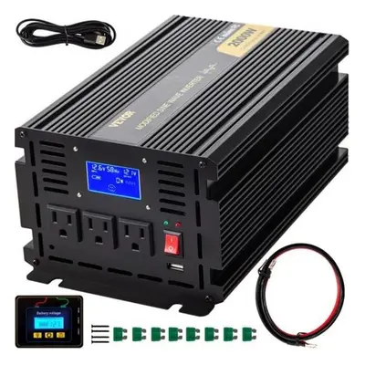 Vevor ZNB2KW-12-1200I8XV9 2000W Modified Sine Wave Power Inverter with DC 12V to AC 120V Car Con