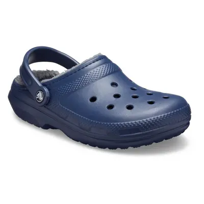 (Blue, (Adults')) Crocs Classic Lined Thermoplastic Navy/Charcoal Clogs