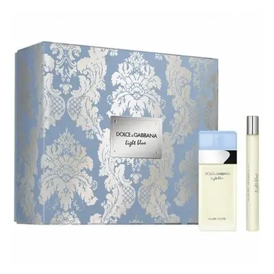 D&G Light Blue Pcs Set For Women: 0.84 Oz Eau De Toilette Spray + 0.33 Oz Eau De Toilette (Hard 