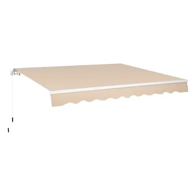 YODOLLA Ã 2.5m Awnings Outdoor Garden Awning Canopy, Beige