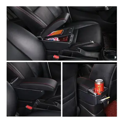 (black,red) Car Armrest For Suzuki Jimny Retrofit Storage Box Car Accessories Retractable