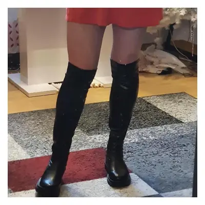 (black, 43) Outwear New Woman Boots Fashion Long Boots Fashion Winter Ladies Thigh High Boot Chu